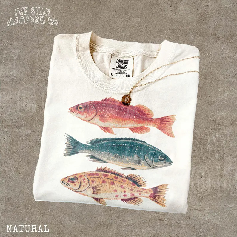 Vintage Retro Fish Gift Comfort Tee