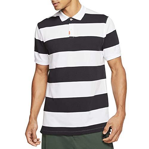 Nike Men’s The Polo Striped Polo Black White Sz Medium BV0377-010