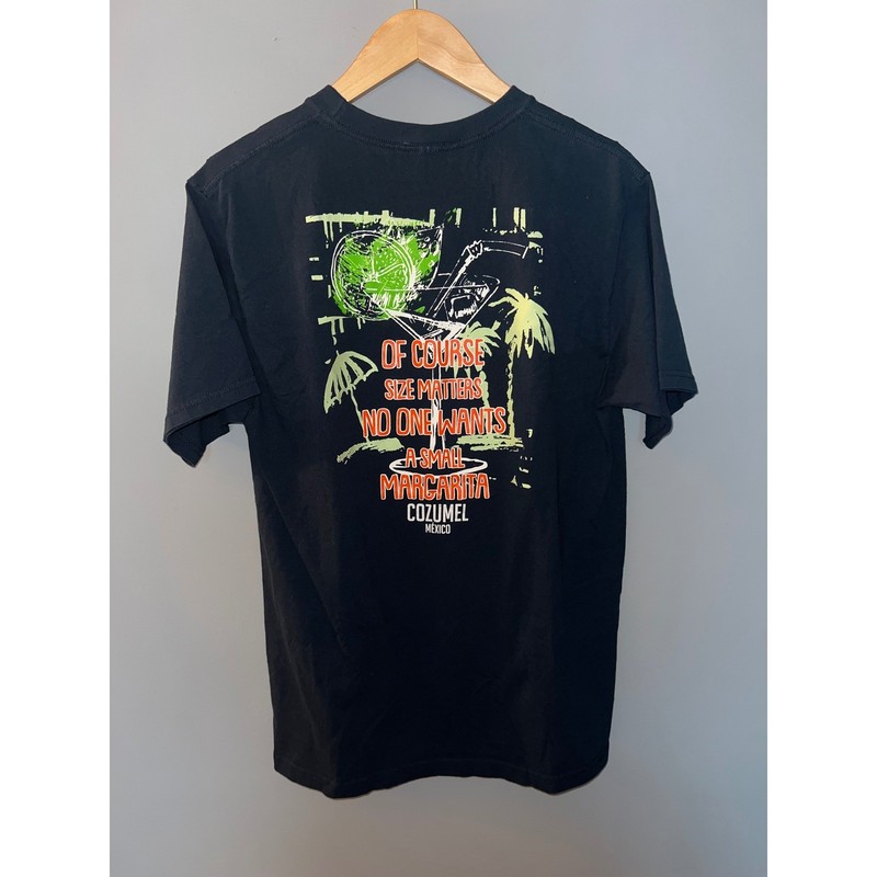 Pirana Joe Cozumel Mexico Margarita Size Matters Graphic T-Shirt Mens Medium
