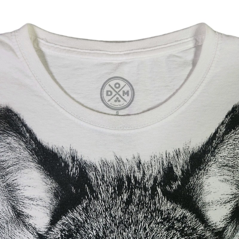 Gray Wolf Novelty Shirt Small White Retro Animal Wildlife Graphic Unisex Tee gallery