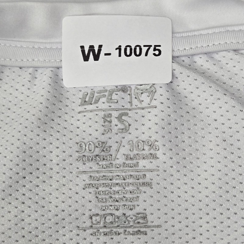 Venum Men Shirt S White Geometric UFC Logo Cryptocom Activewear Short Sleeve gallery