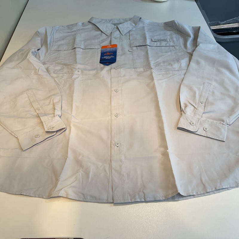 Habit Men’s Long Sleeve Fishing Guide Shirt Grey 2XL