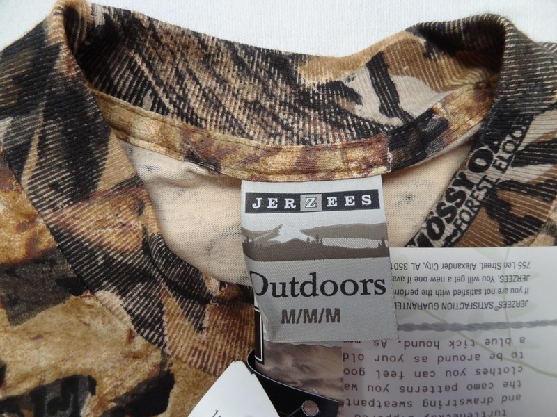 NWT Jerzees Outdoor M Pocket Tee Mossy Oak Forest Floor Camo T-Shirt gallery