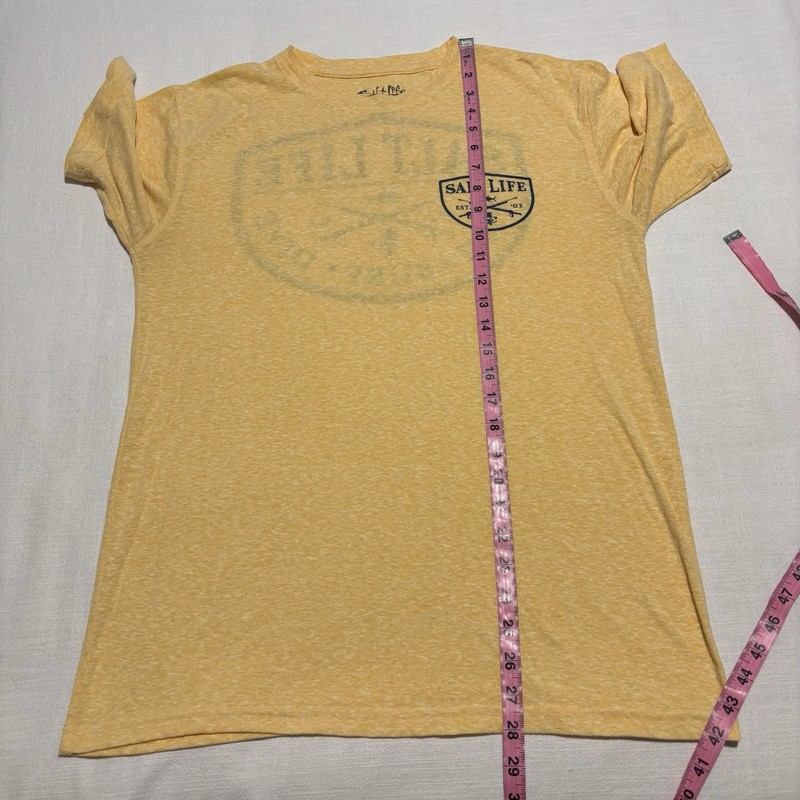 Men’s Salt Life Fish Surf Dive Tee | Yellow | Sz Medium | Outdoor Fishing Shirt gallery