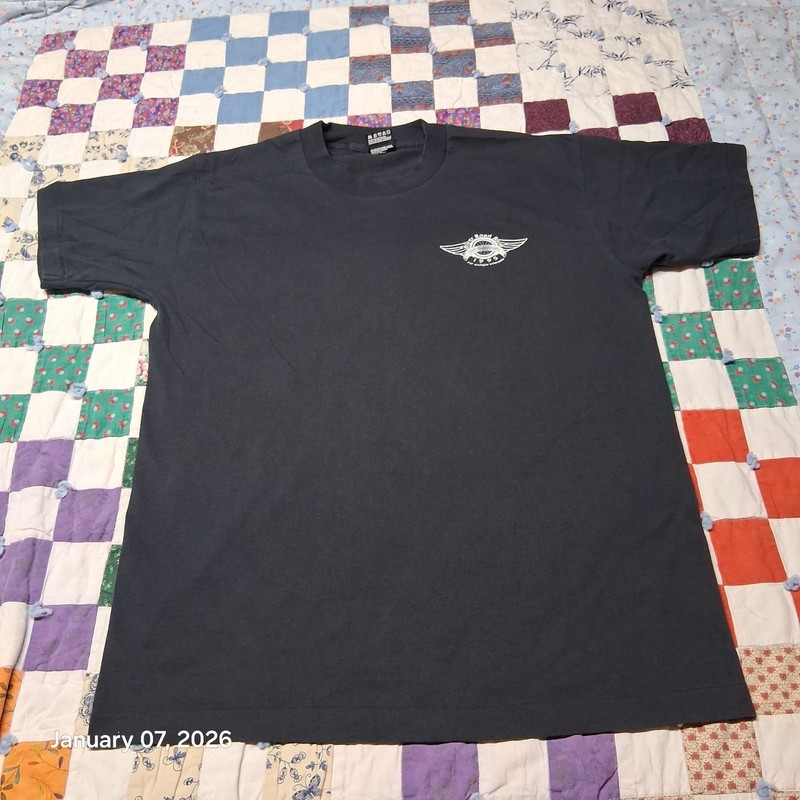 Vintage Motorcycle River Road Run 1995 Single Stitch for MS T Shirt Size Large