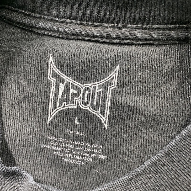 Vintage TAPOUT Shirt Mens L Black Y2K Simply Believe Las Vegas Punk Grunge Tee gallery