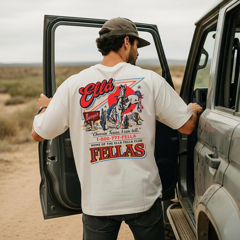 Ella Fellas Shirt, Western Whiskey Graphic T-Shirt