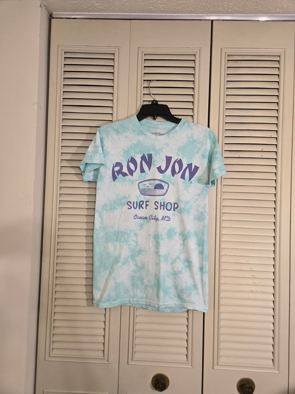 Ron Jon Surf Shop Ocean City Maryland Green Tie Dye T Shirt Size Small