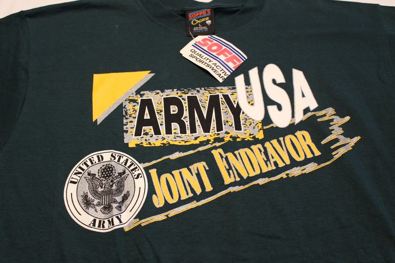 Vtg. 1995 Soffe’s Choice US Army Joint Endeavor Shirt Large RN#49068 Made in USA