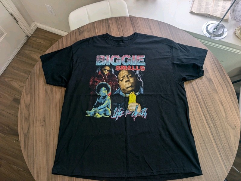 Biggie Smalls Life After Death Graphic T-Shirt Black Rap Hip Hop Tee Size XL
