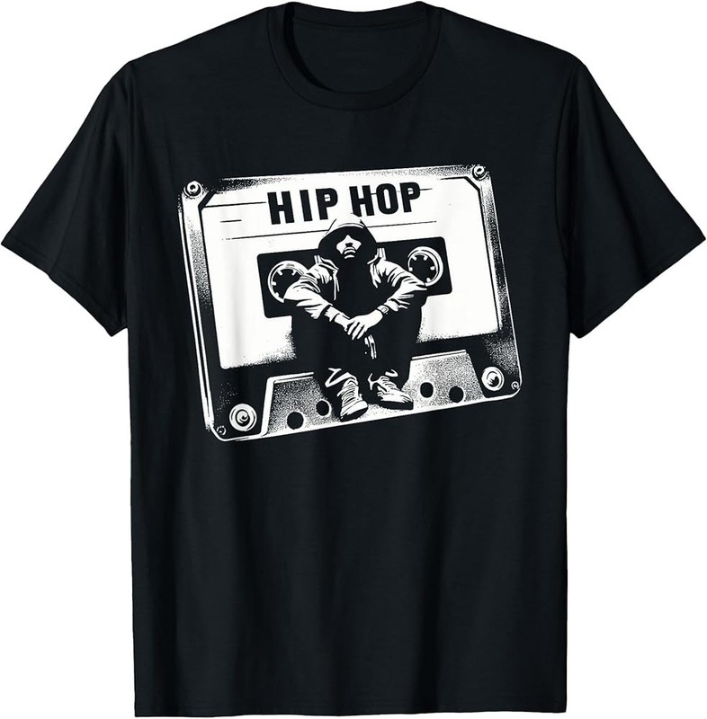 Cassette Tape Hip Hop Music 80s 90s Retro T-Shirt 1