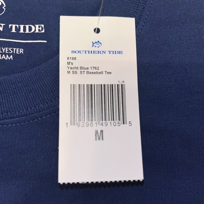 Southern Tide Men Medium M Tee T Shirt Skipjack Fish Baseball Game Blue NWT $38 gallery