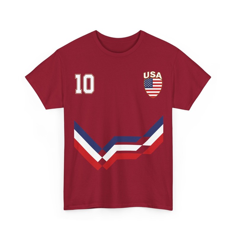 USA Number 10 Soccer Shirt, American Soccer 2026 Jersey Style Shirt