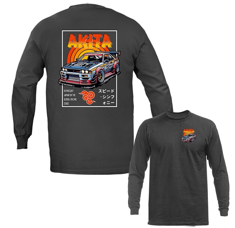 Akita Imported Tuned Custom JDM Sports Car Long Sleeve