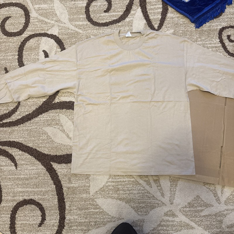 2xL Beige Style Apparel AAA TShirt1301 Men’s Plain Blank Long Sleeve T Shirts