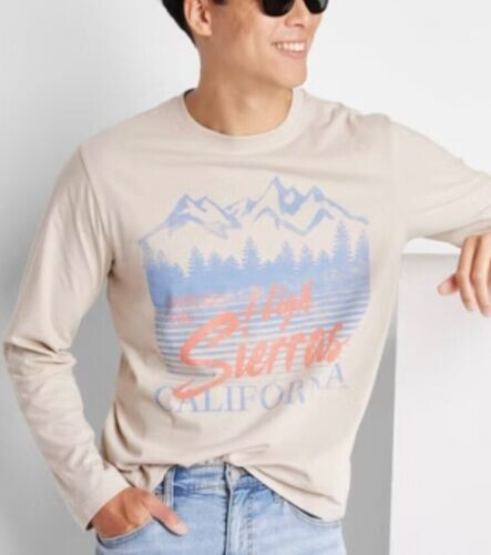 T Shirt Long Sleeve High Sierra California Men Large By Original Use MSRP 18.00