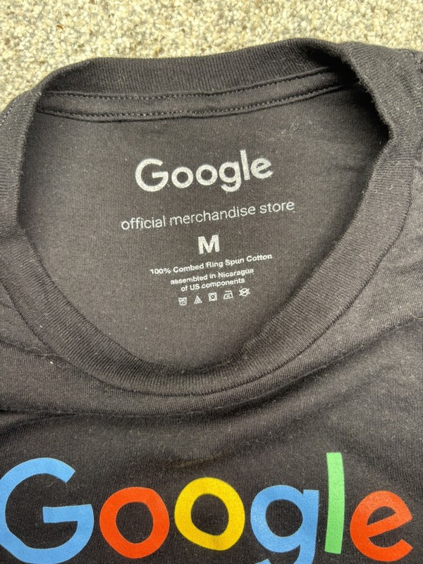 Google Shirt Mens Medium Black Official Merchandise Store Logo Tee gallery