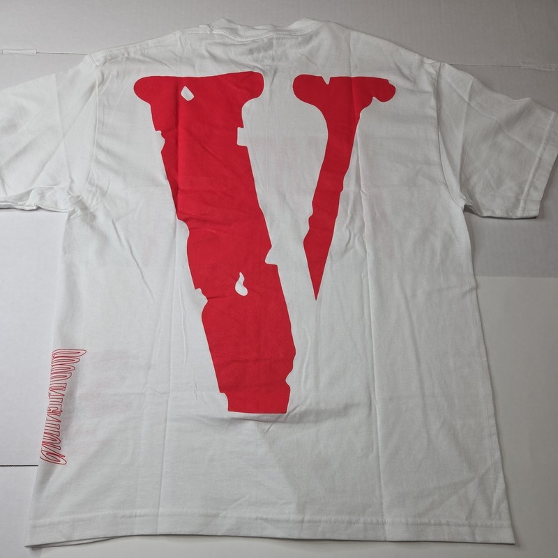 New VLONE x NAV Good Intentions White Red Shirt Size LARGE gallery