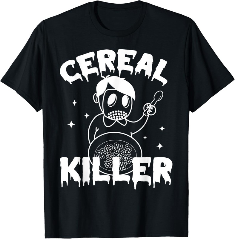 Funny Cereal Killer Breakfast Brunch Food Humor Halloween T-Shirt