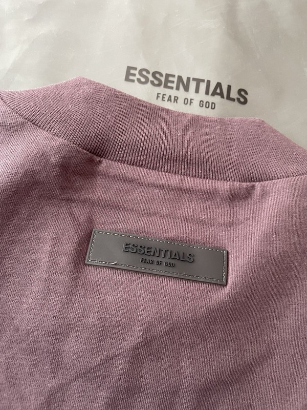 NEW Fear of God Essentials Plum SS23 T-Shirt Size Large (L), 100% Authentic gallery
