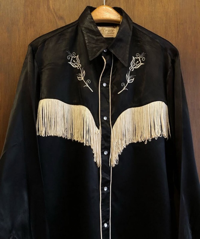 Men’s Embroidered Western Fringes Shirt Wedding Cocktail Attire Gift for Him