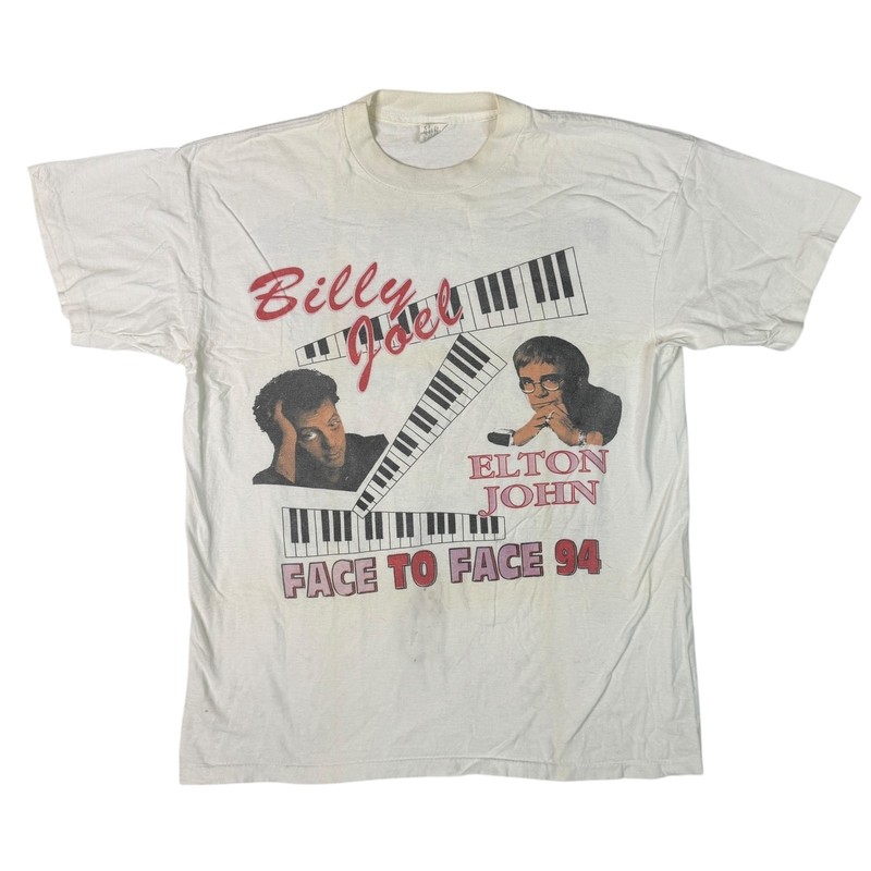 Vintage Elton John & Billy Joel Piano Man Tour Shirt 1994 Face to Face Adult XL gallery