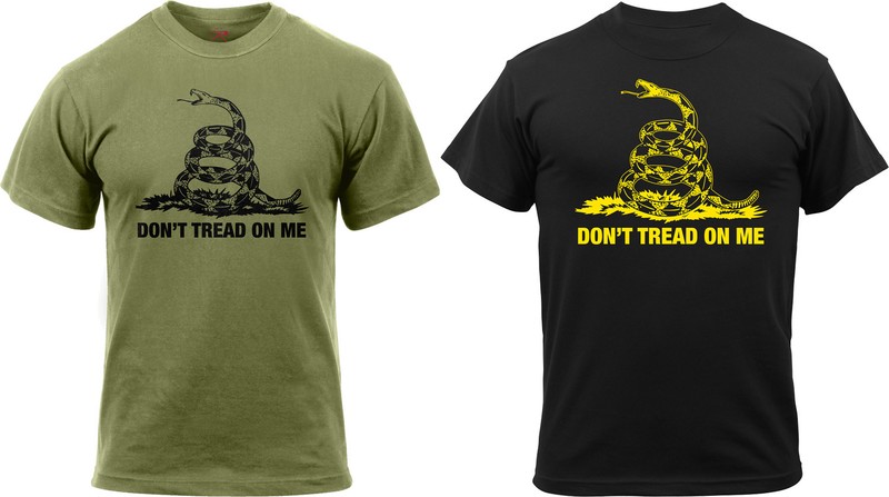 Don’t Tread On Me T-Shirt USMC Gadsen Snake US Marines Semper Fi Crew T-Shirt