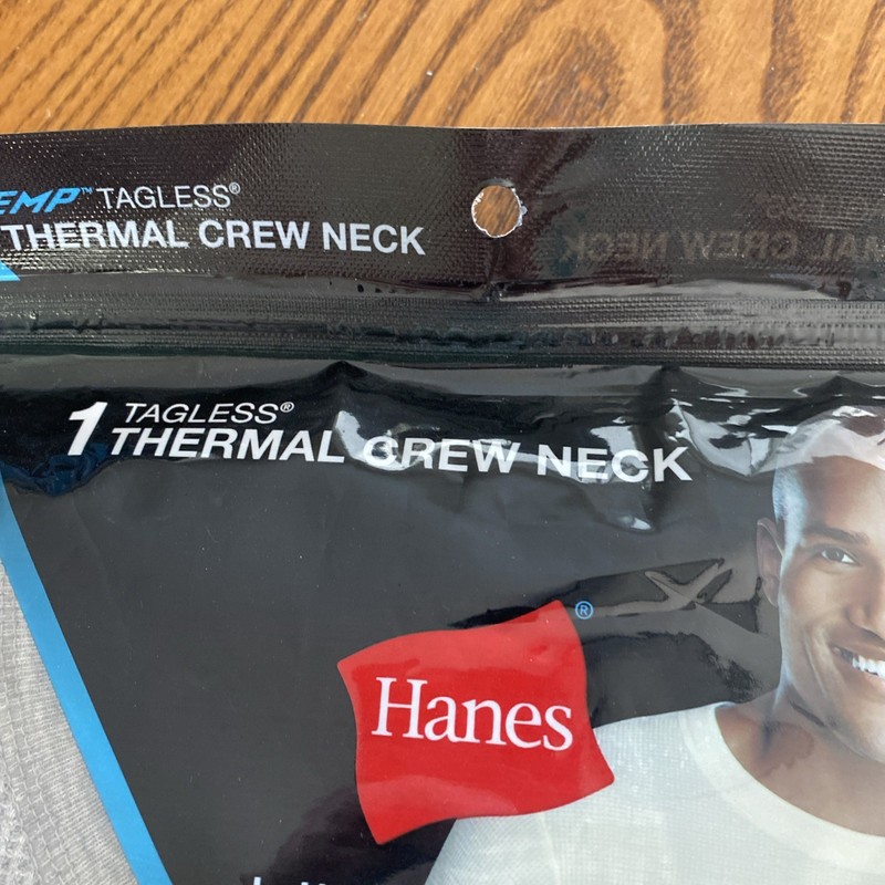 Hanes Ultimate X-Temp Thermal Crew Neck Long Sleeve Tagless Size Large Gray gallery