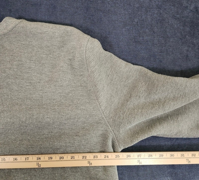 Lee Premium Select XL Gray Sherpa Lined Henley Long Sleeve Pullover 1/4 Snap gallery