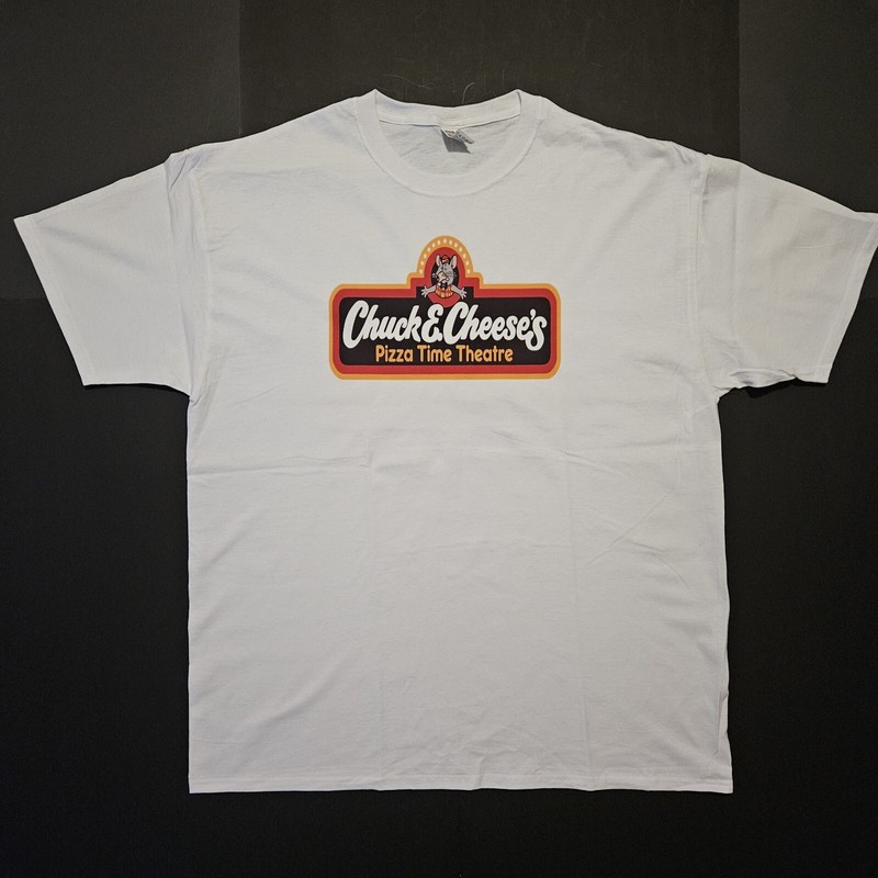 Free Same Day Shipping 1980's Logo Chuck E. Cheese's White Shirt New S-XL gallery