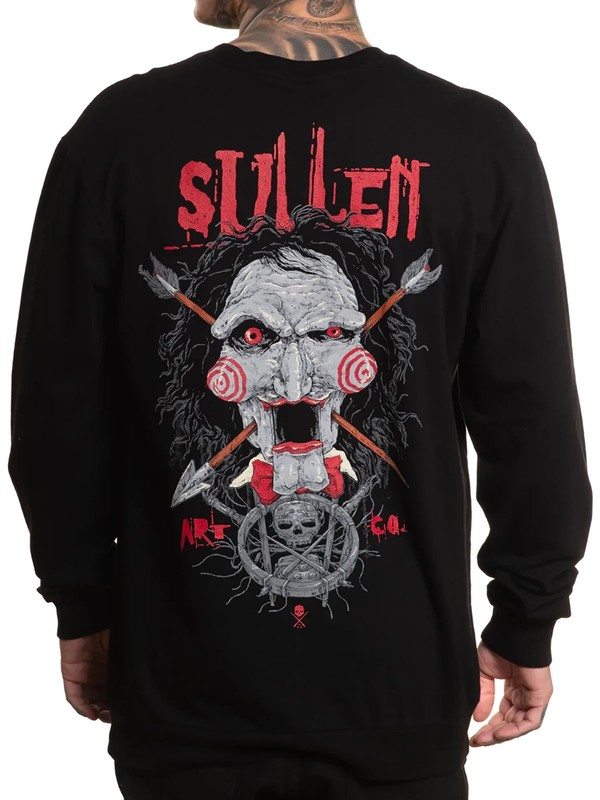 Sullen Men’s Sawllen Long Sleeve French Terry Premium T-shirt Tattoo Style Tee