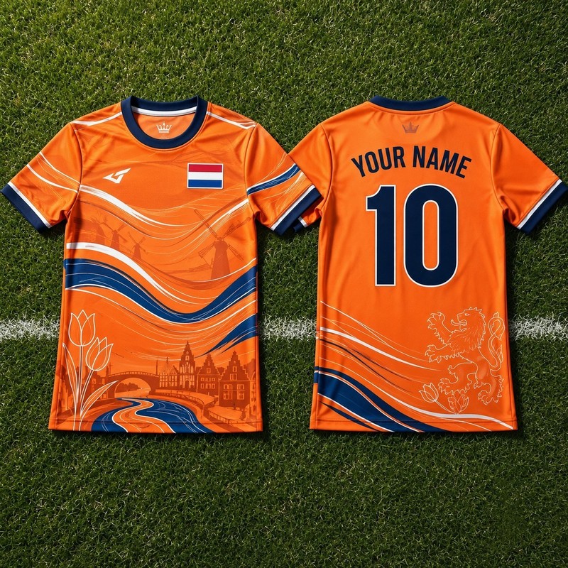 Netherlands Custom Name Number Shirt Personalized Soccer Fan Jersey All Sizes