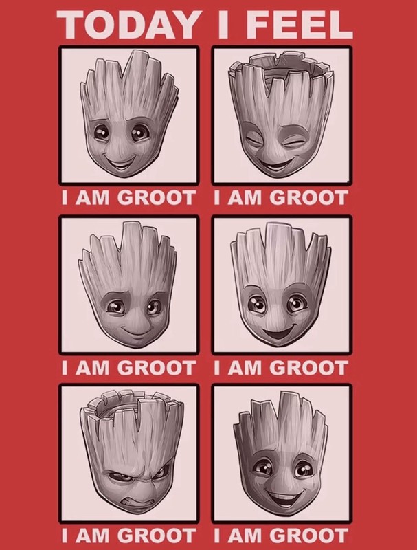 Guardians Of The Galaxy T-Shirt I Am Groot Marvel Adult S Today I Feel gallery