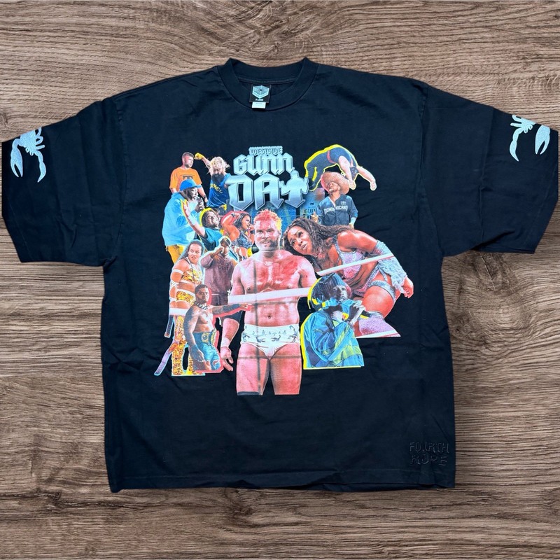 FOURTH ROPE WESTSIDE GUNN DAY OVERSIZED BLACK T-SHIRT SIZE X-LARGE