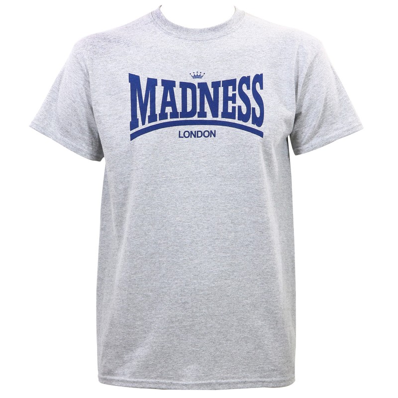 Authentic MADNESS Band Madsdale Ska Punk T-Shirt Heather Grey S NEW