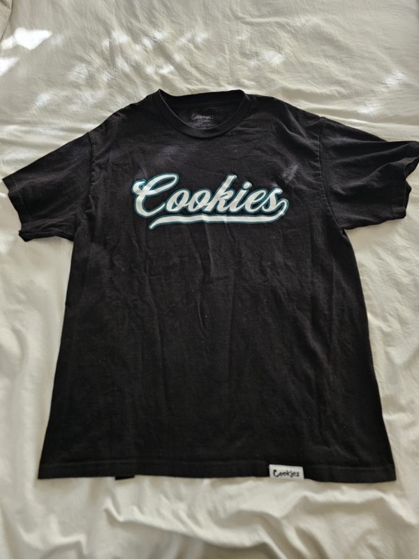 Cookies Brand Script Logo Black T-Shirt Men’s Large Streetwear Tee USA Made