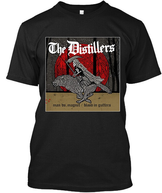 Limited New Popular The Distillers Man vs. Magnet American Graphic T-Shirt S-4XL