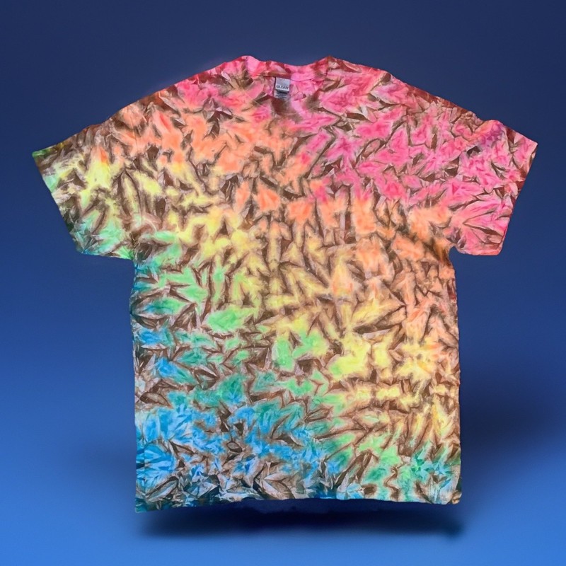 *New* 2XL - Sm Handmade Tie Dye, Autumn Spectrum Cocoa, Crew or V-Neck gallery