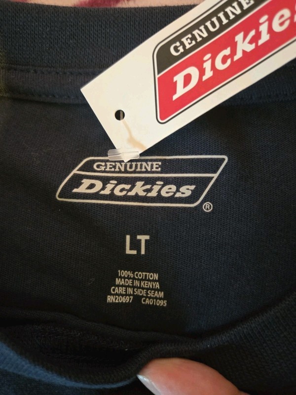 Genuine Dickies Large/Tall Black Shirt | Longer Length Short Sleeve gallery