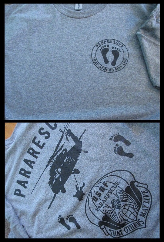 PARARESCUE “That Others May Live” USAF Silk Screen T-Shirt XL Morale/Collect US