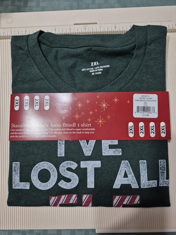 Standard Unisex (Non-Fitted) T-Shirt ‘I’ve Lost All Elf Control’ NWT Many Sizes