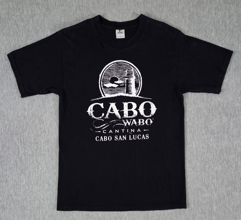 Cabo Wabo Cantina Cabo San Lucas Shirt Yazbek Adult Medium Black Short Sleeve