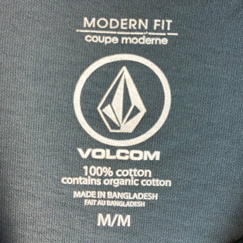 Volcom Mens Modern Fit Organic Cotton Graphic Pocket T-Shirt Blue Gray Medium gallery