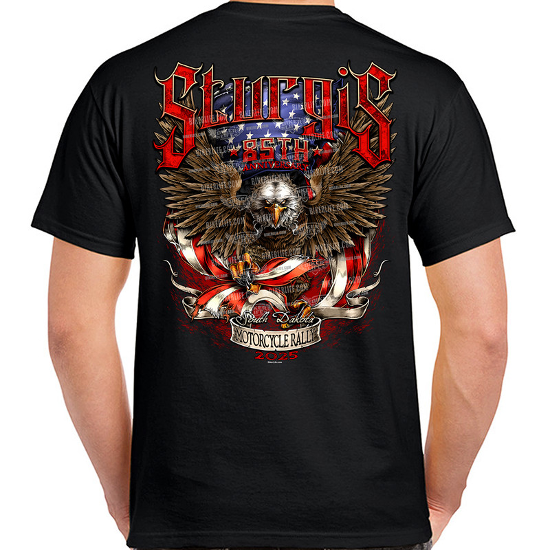 2025 Sturgis Motorcycle Rally Heroic Eagle T-Shirt No Harley