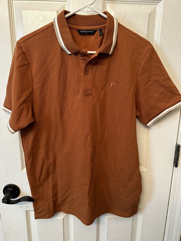 Pennshoppe Brown/Coffee Collared Polo Tee Shirt Men’s Medium M