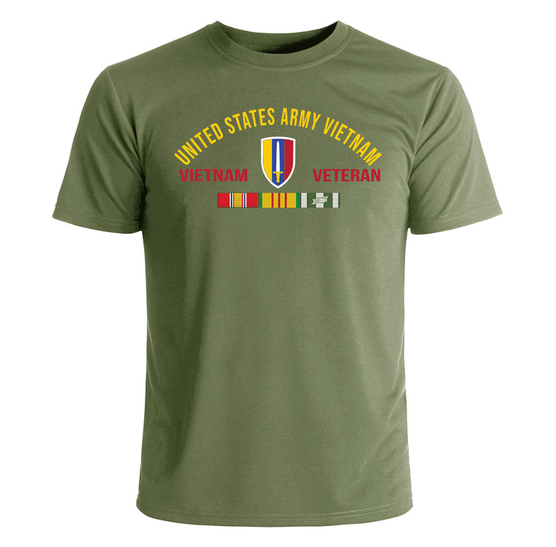 USARV Vietnam Veteran with Ribbons T-Shirt Officially Licensed