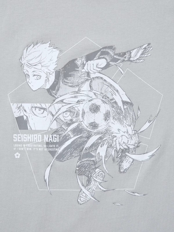Manga UT UNIQLO T Shirt gray blue lock anime Japan XL L M S Large Medium gallery