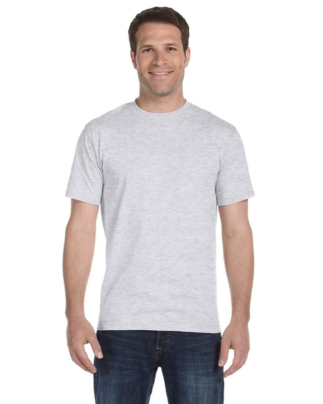 Hanes Men's ComfortSoft 100% Cotton Lay Flat Collar Blank T-Shirt 5280 S-4XL