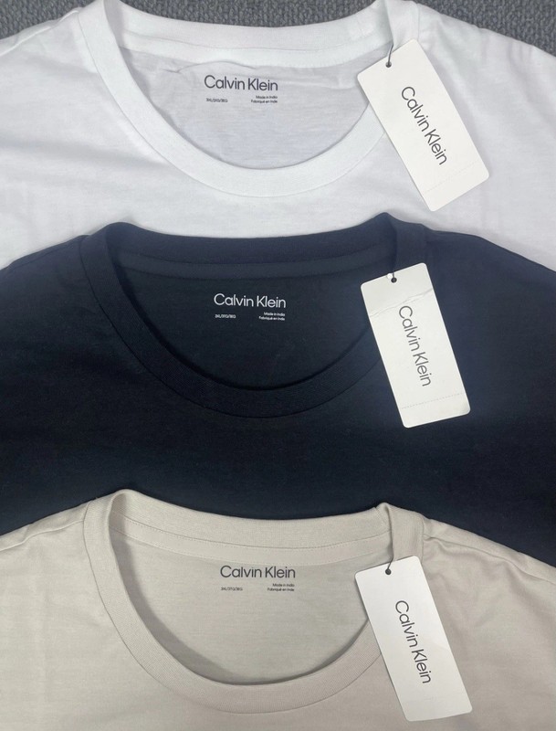 Calvin Klein Men’s Dress Tee in Beige, Black or White Pick Your Size S-3XL NWT gallery