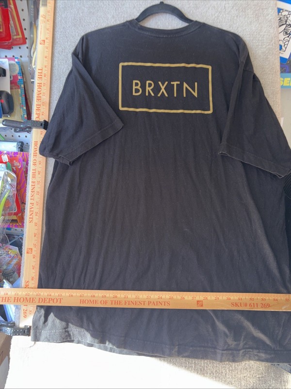 BRIXTON T-SHIRT BLACK M BRIXTON SUPPLY MENS SIZE XL DOUBLE SIDED gallery